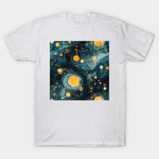 Van Gogh Starry Night Outer Space Pattern 12 T-Shirt